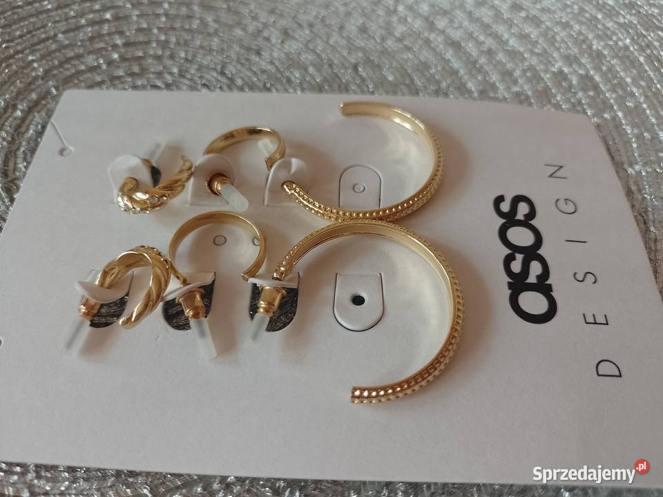 ASOS3 pary kolczyków zestaw Kolczyki koła z Kraków