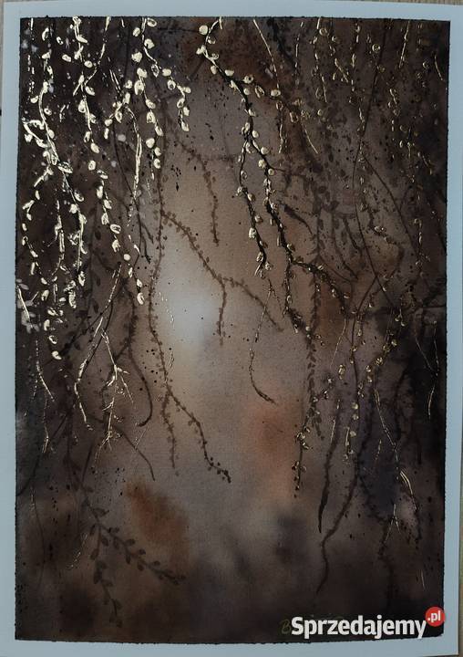 Akwarela Akwarelka Obraz pt Zaczarowany Ogród 2 Olchowiec sprzedam