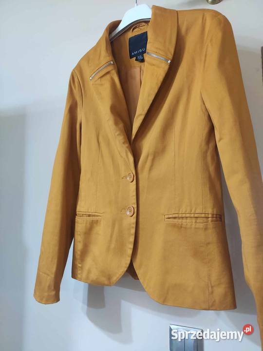 Musztardowa marynarka Amisu Moda i Styl Hajnówka