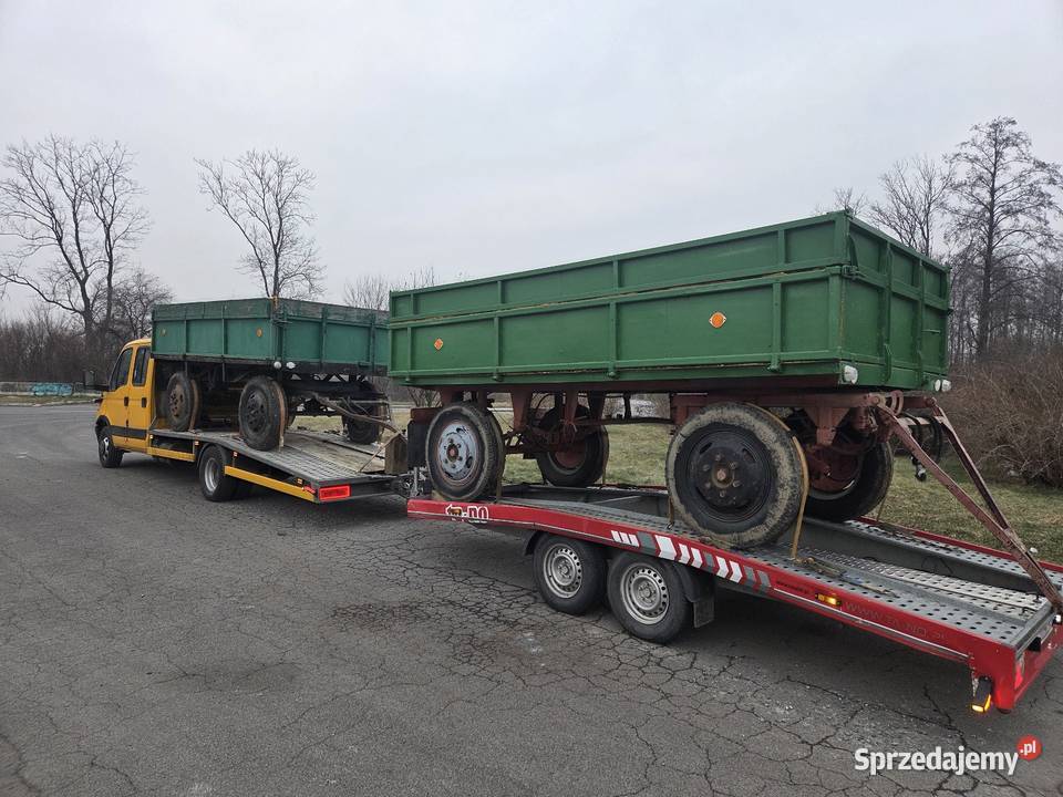 Przyczepa rolnicza sanok Zarejestrowana sztywna nieuszkodzony Złoczew