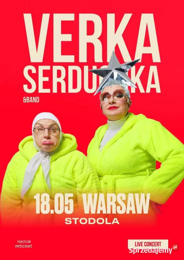 Sprzedam 2 bilety na koncert Verka Serduchka