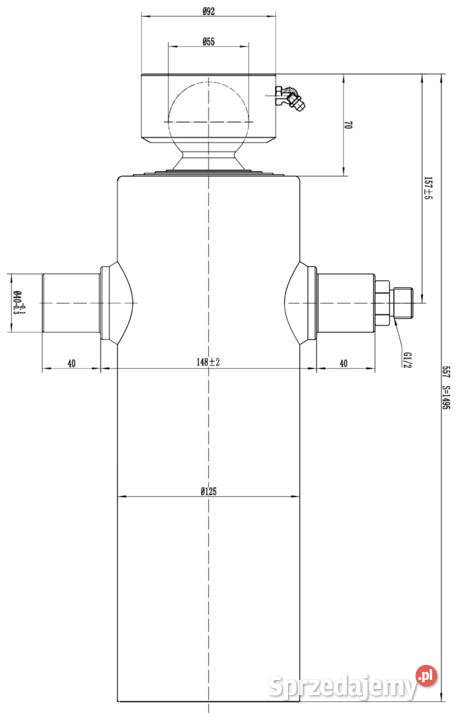 SIŁOWNIK HYDRAULICZNY WYWROTU PRZYCZEPY 10T 1495 Solec Kujawski