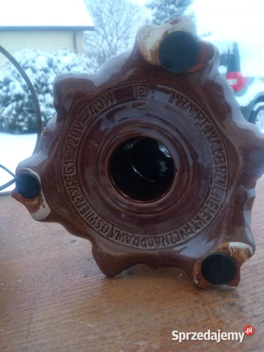 Lampa Wałbrzych ceramika PRL stare Góra Kalwaria