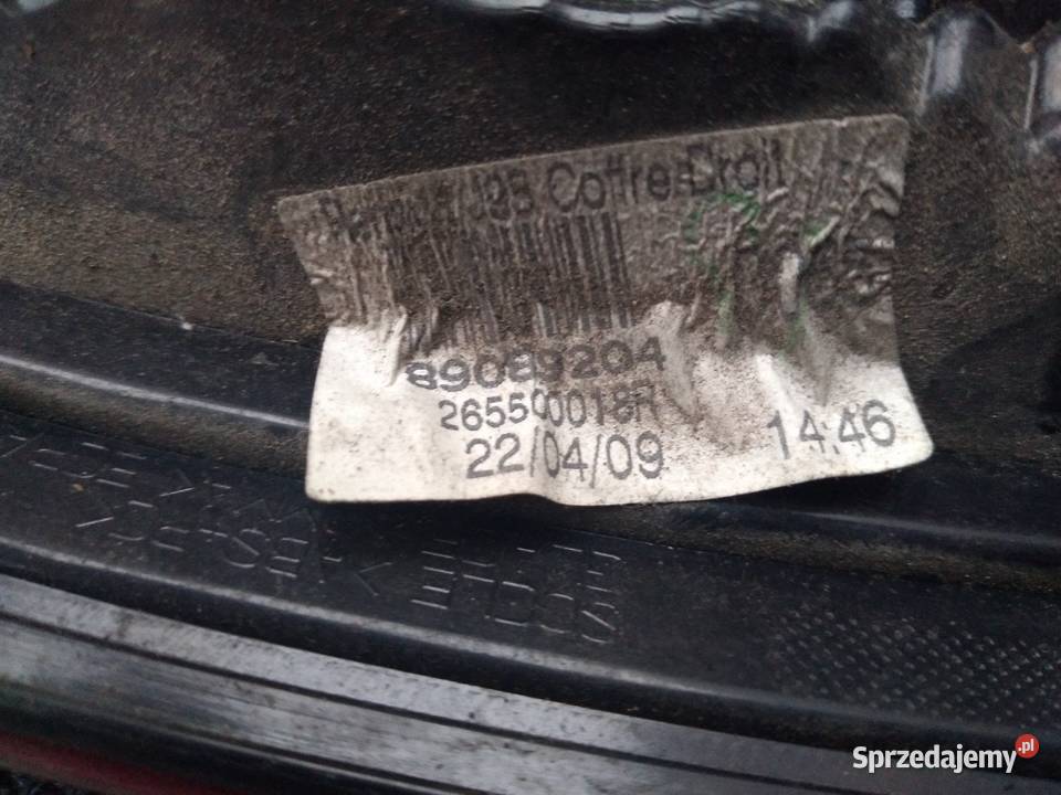 Renault scenic 3 lampa prawy tył w klapę prawe łódzkie Radomsko