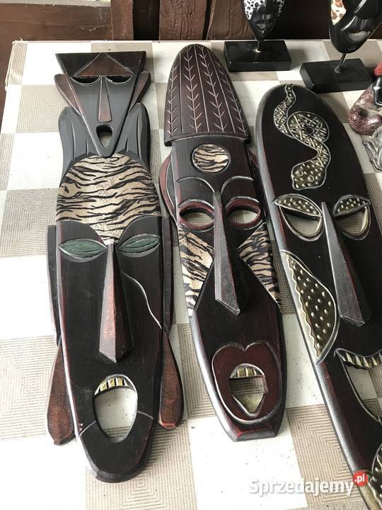 Maski afrykanskie Rękodzieło lubuskie Zielona Góra sprzedam