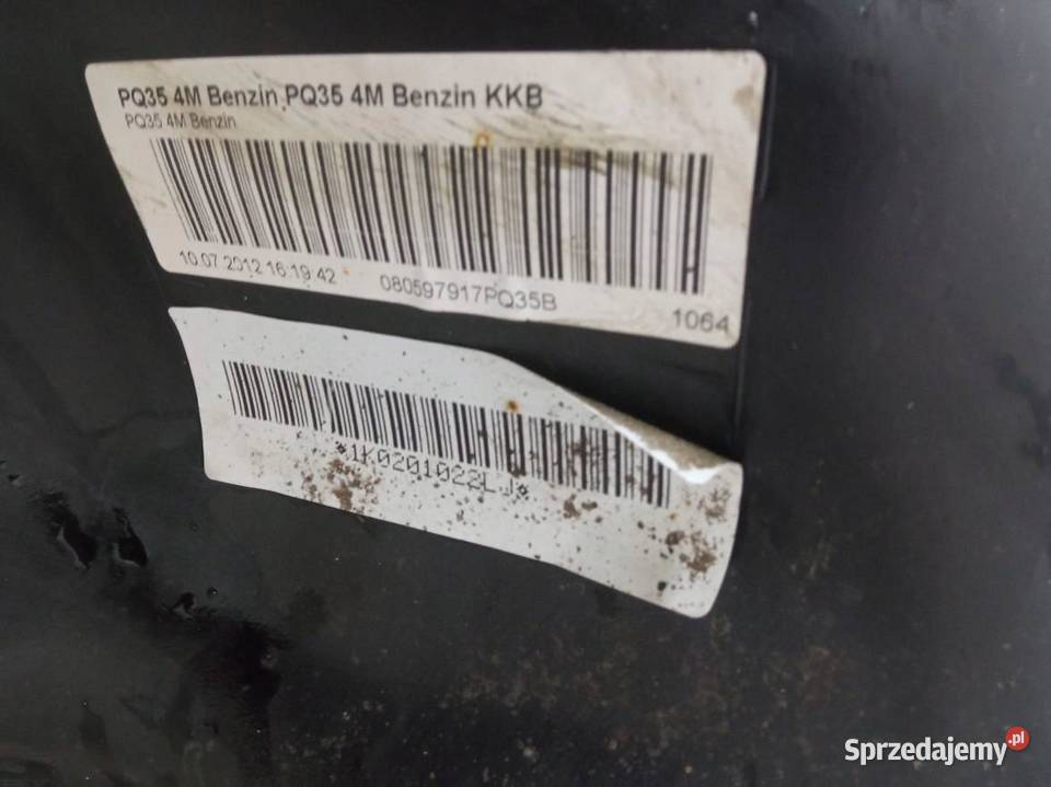 ZBIORNIK PALIWA BAK 18 TSI 3T 1K0201022L Skoda Rok produkcji 2012 sprzedam