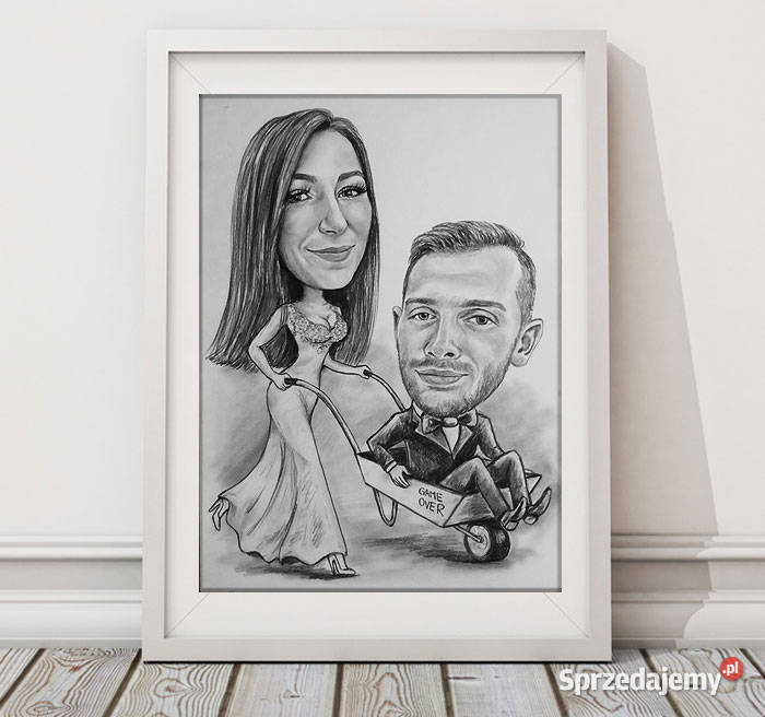 Karykatura portret ze zdjęcia prezent na ślub Bielsko-Biała