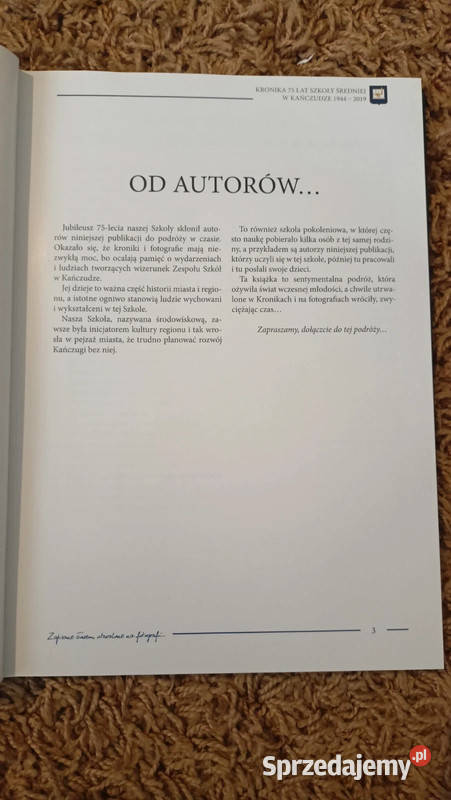 Kronika 75 lat szkoły średniej w Kańczudze Rzeszów