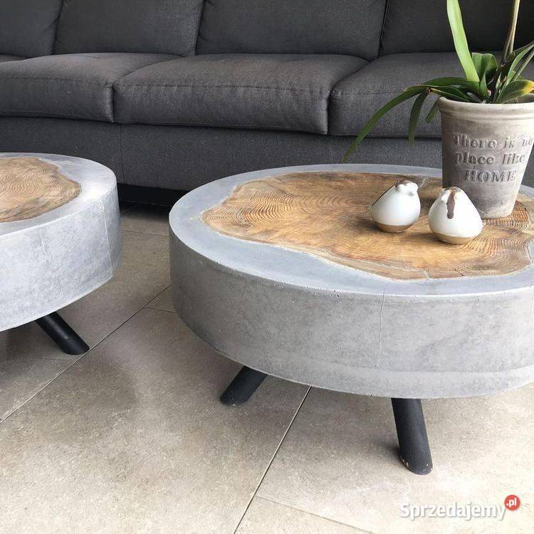 Stoliki Kawowe z Pnia drzewa Monolity HarpinLegs 90cm