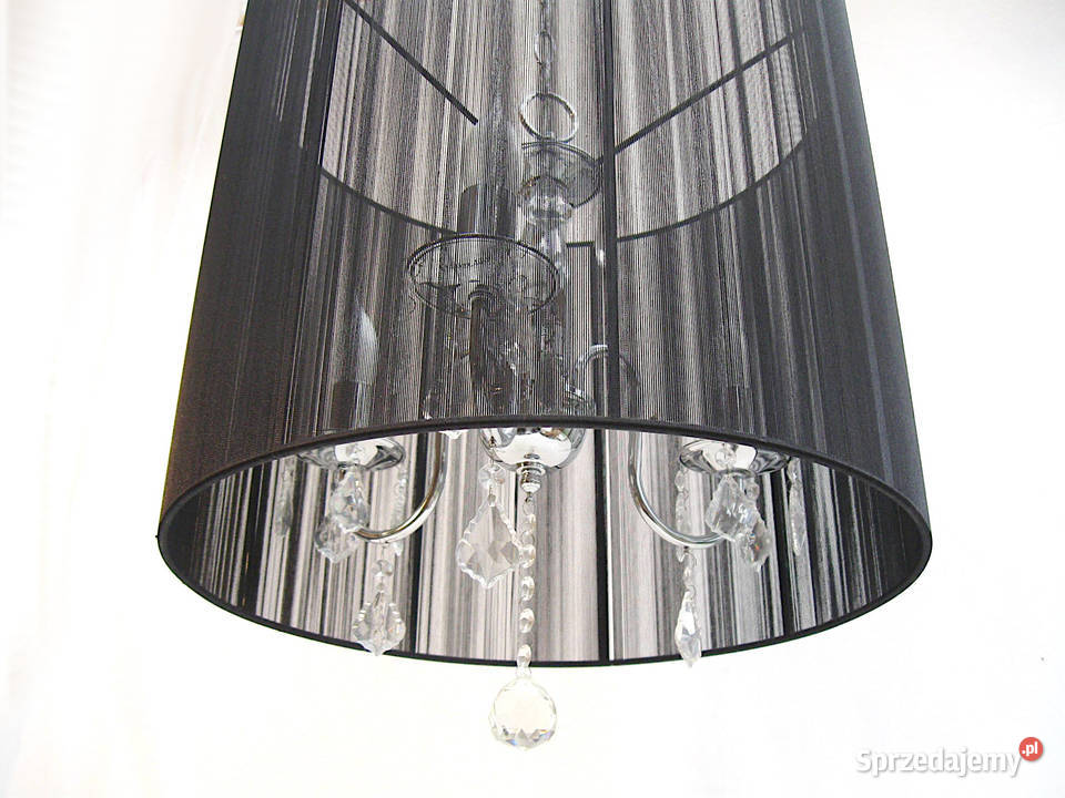 Lampa wisząca Czarna kryształki III czarny Szczecinek