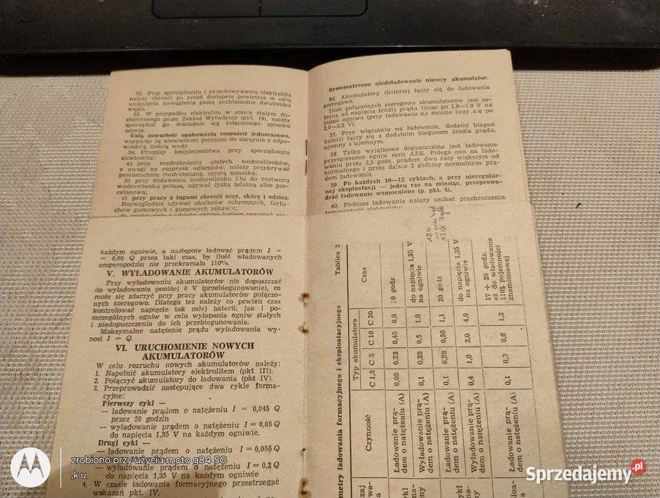 Instrukcja obsługi akumulatorów 195663 Pozostałe mazowieckie Serock sprzedam