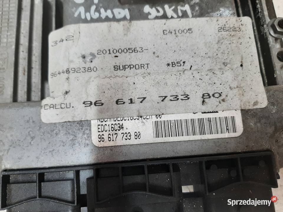 PEUGEOT Citroen 9661773380 Sterownik Silnika ECU łódzkie Ksawerów