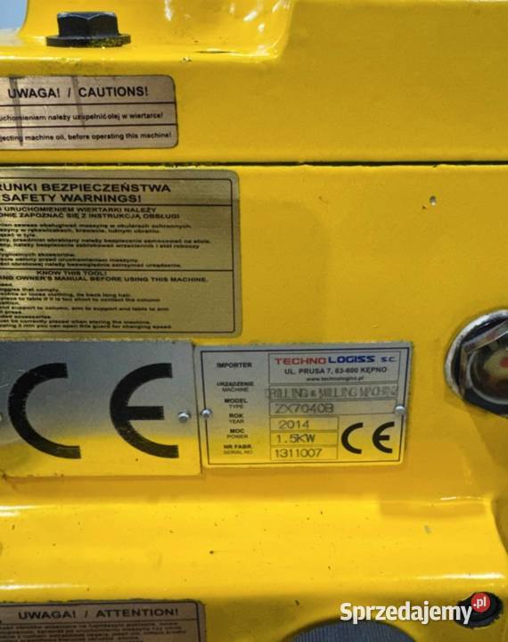 Frezarka Wiertarko frezarka do metalu gwinciarka małopolskie