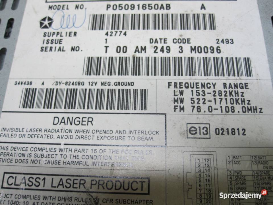 CHEROKEE KJ III 28 CRD 04r Radio P05091650AB