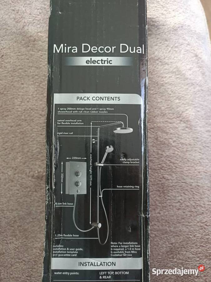 Prysznic elektryczny z deszczownicą Mira Dual zachodniopomorskie Godzisław