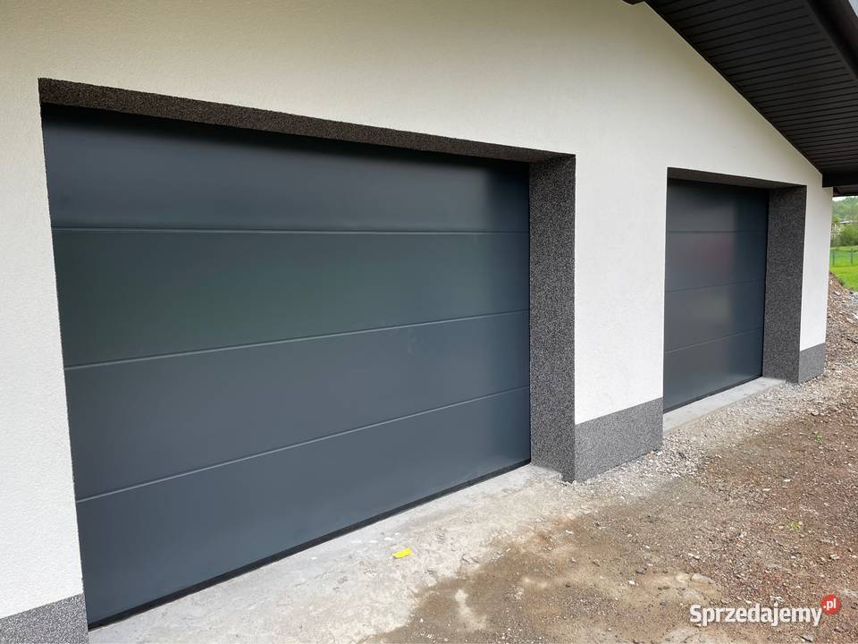 Brama garażowa segmentowa antracyt ocieplana 40mm