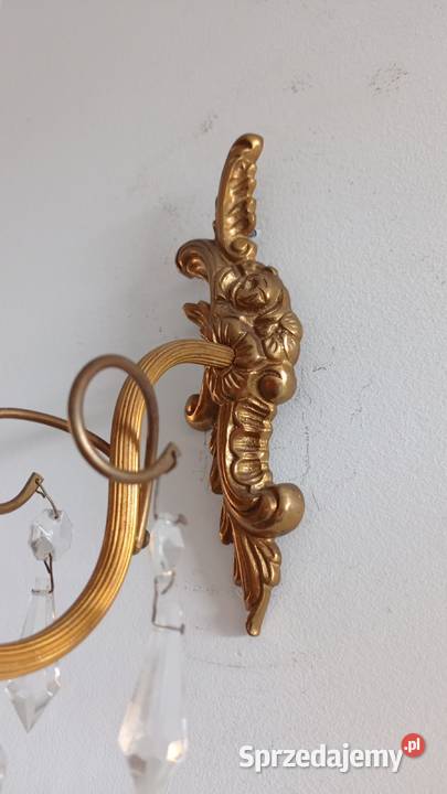 Stare mosiężne kinkiety