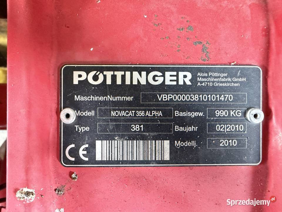 Kosiarka przednia Pttinger Novacat 356 Alpha sprzedam