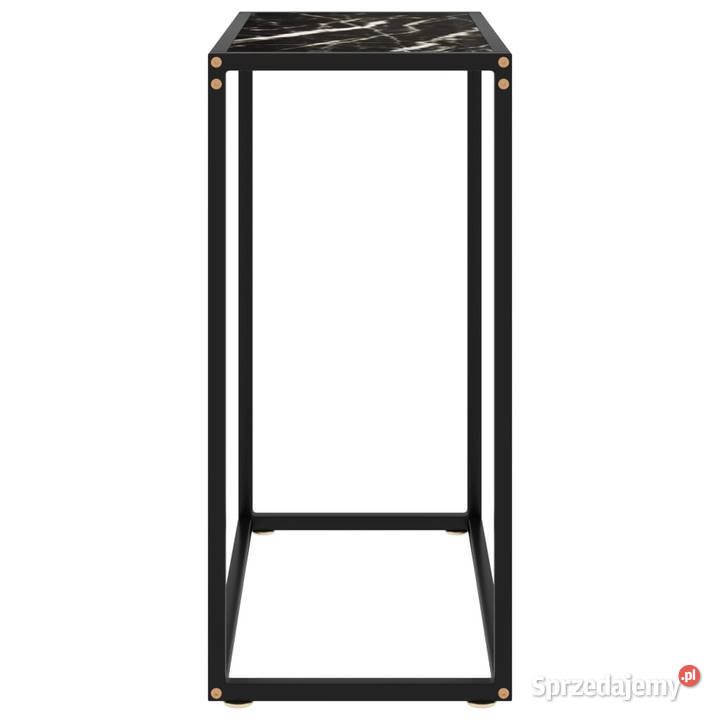 Stolik konsolowy czarny 60x35x75 szkło hartowane Stoły Warszawa