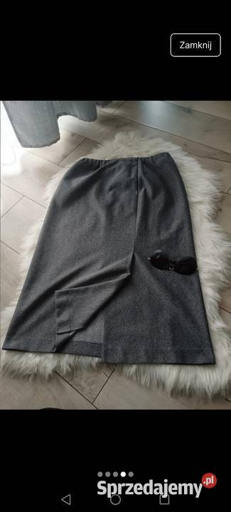 Elegancka szara Spódnica na gumce jesień Krosno