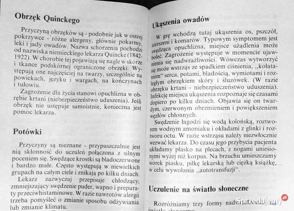 Kieszonkowa encyklopedia zdrowia i urody Alergie Chełm sprzedam