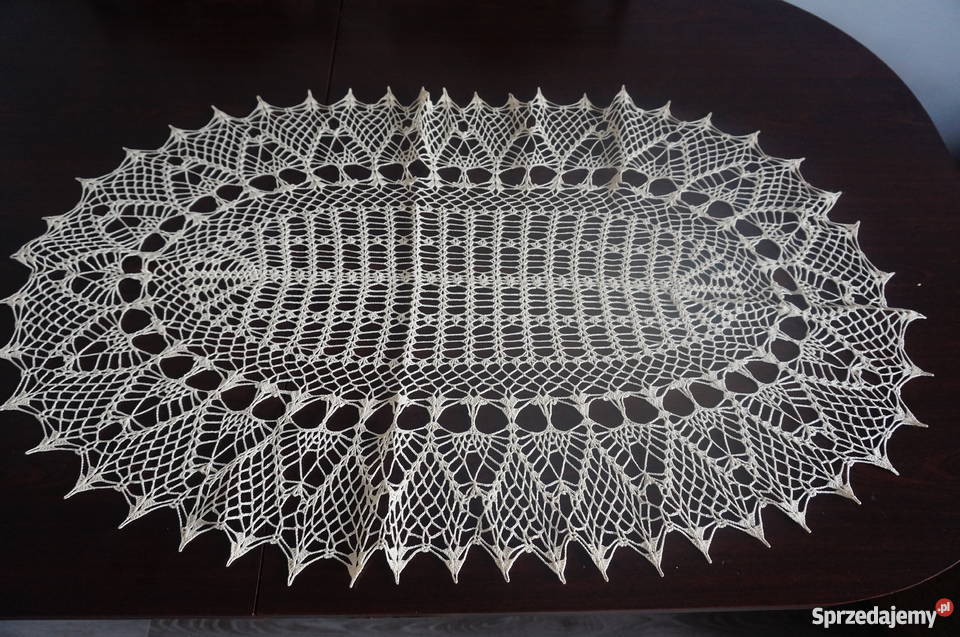 serwety serwetki obrus bieżnik szydełkowe łódzkie Libiszów-Kolonia