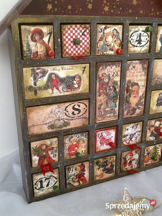 Kalendarz adwentowy Decoupage PudełkoPrezent podkarpackie Stalowa Wola