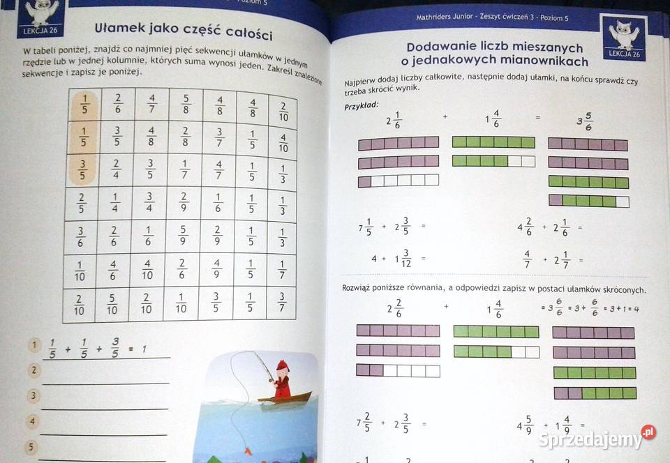 MathRiders Junior Poziom 5 Zeszyt ćwiczeń 3 Pozostałe Chełm sprzedam