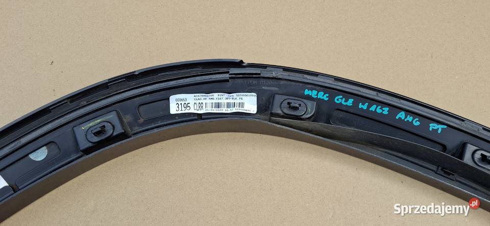 MERCEDES GLE W167 AMG LISTWA NAKŁADKA BŁOTNIKA Bieleń