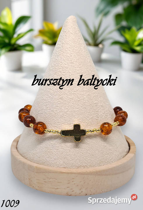 Bransoletka różaniec dziesiątka różańca BURSZTYN Warszawa