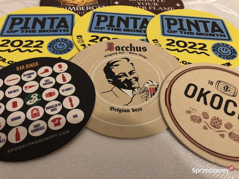 podkładki okrągłe pod szklanki czy kufle do piwa Birofilistyka Zegrze