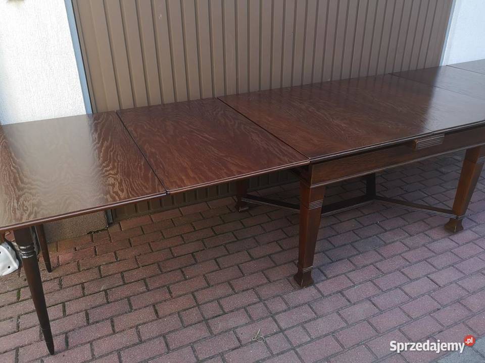 Stół Duży Dębowy Zgrabny 370 Antyk Stary Swarzędz