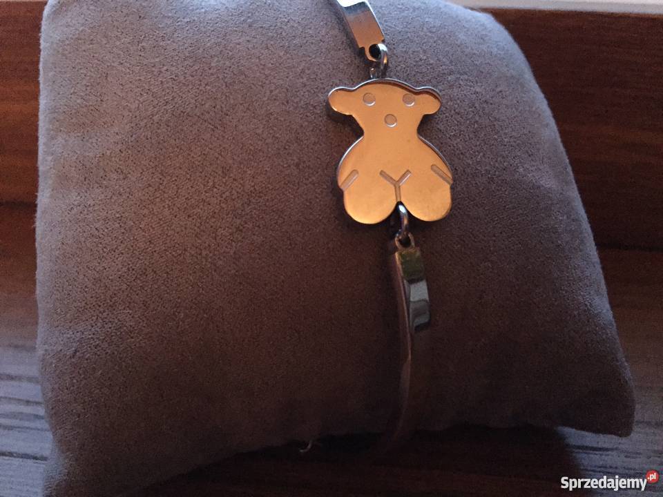 bransoletka z misiem posrebrzana Wrocław