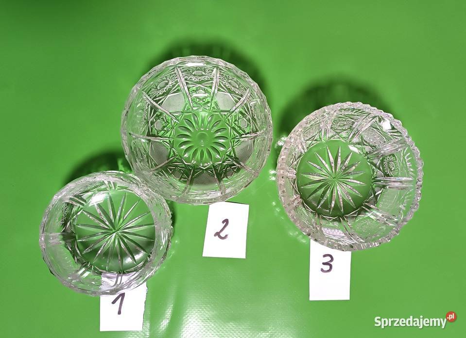 Miseczki kryształowe miski kryształy 3 opolskie Opole