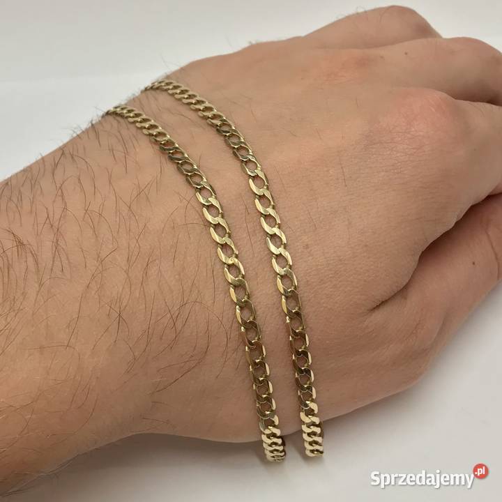 Złoty ŁAŃCUSZEK damski 585 14K cudowna PANCERKA