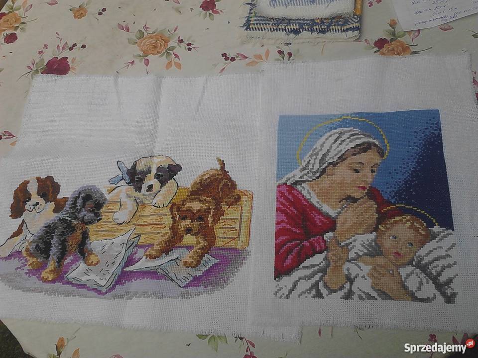 Dekoracje obrazy wyszywane haft krzyżykowy Niebieszczany