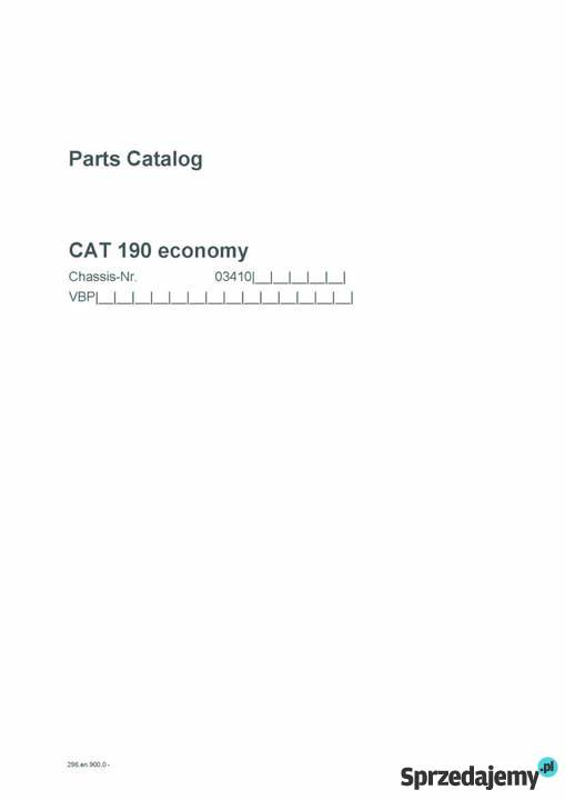 CAT 190 economy Pottinger katalog Szamotuły