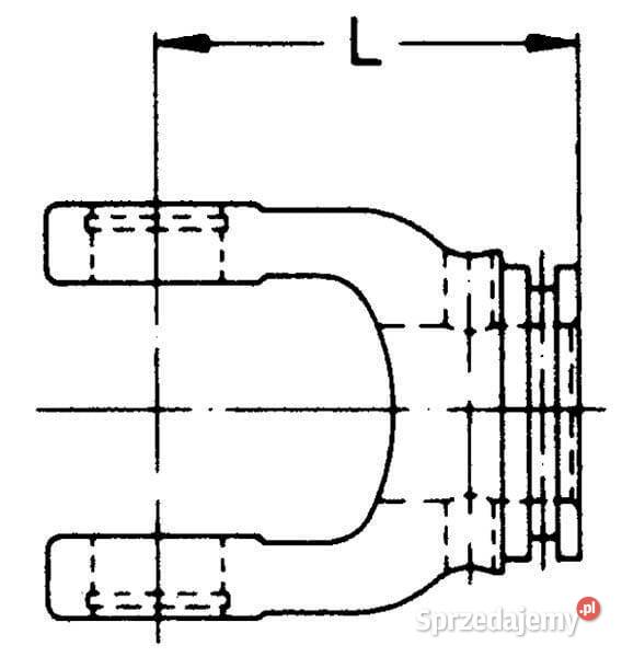 Widłak na rurę profilowaną na kołek sprężysty Kamionna