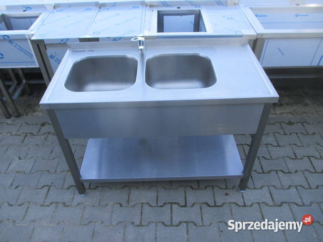 Zlew Basen Gastronomiczny 2 Komorowy Z Półką Ostrów Wielkopolski