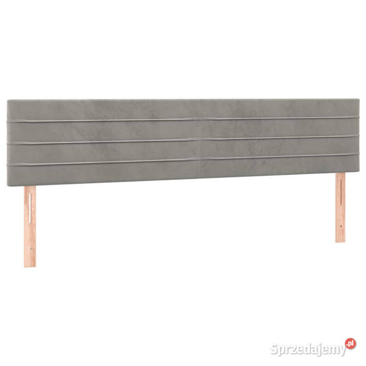 Łóżko kontynentalne z materacem jasnoszare 88cm sprzedam
