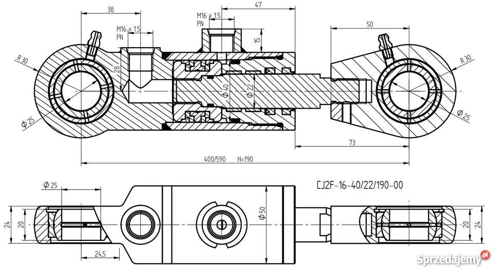 SIŁOWNIK HYDRAULICZNY WSPOMAGANIA URSUS C330 Solec Kujawski