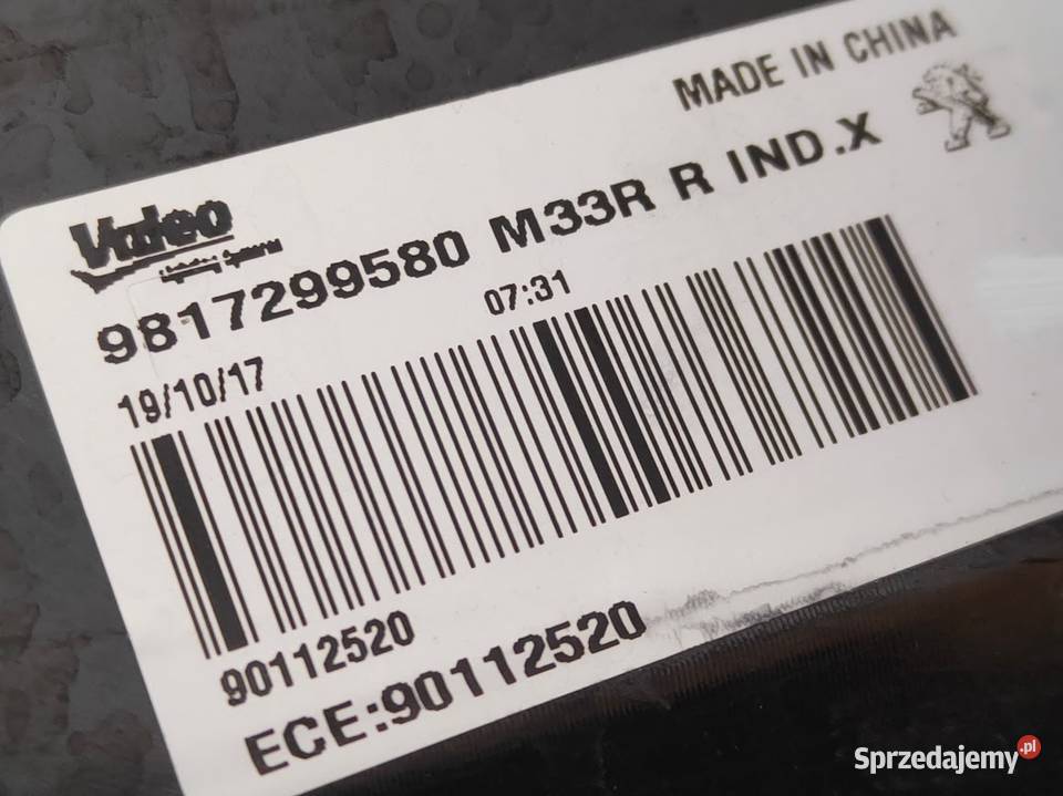 Lampa Prawy Tył Peugeot 301 Lift 2017 9817299580 Pleszew