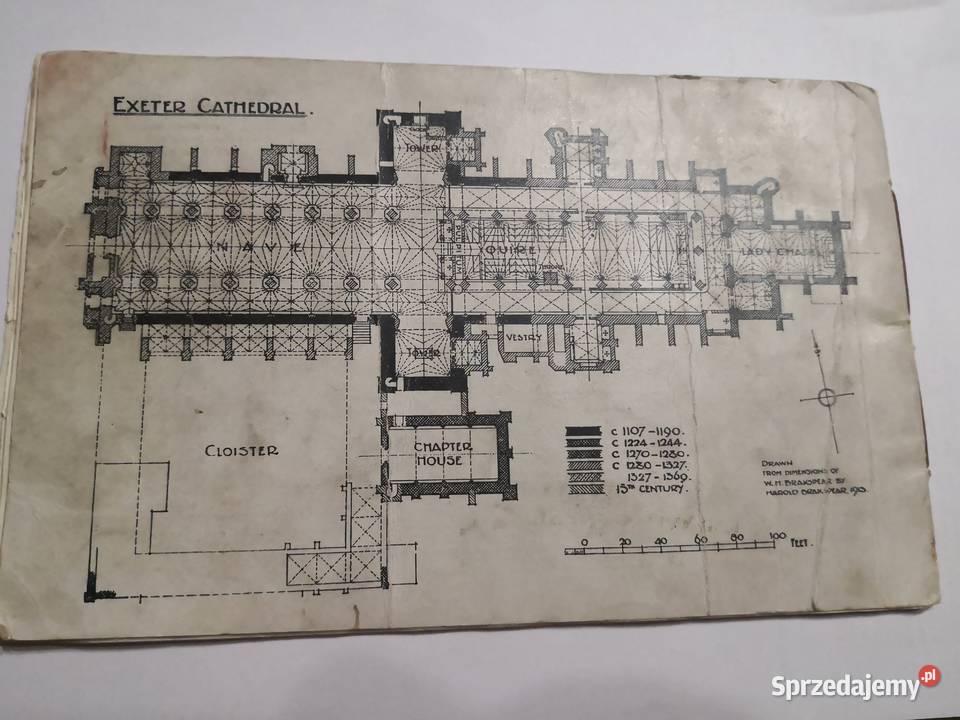 Książeczka o katedrze w Exeter z 1928 roku Częstochowa