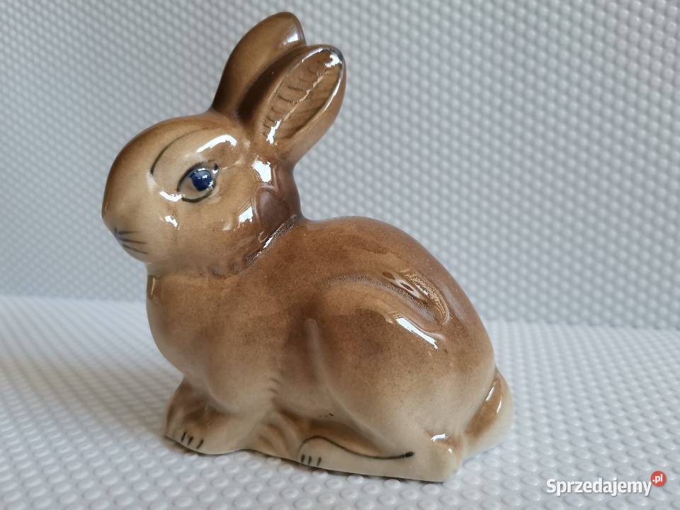 Stara figurka porcelanowa Królik Zając porcelit