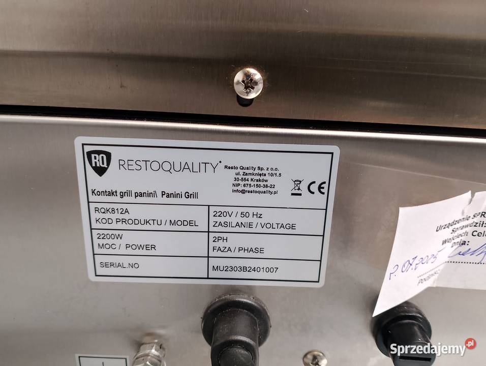 Kontakt grill Restoquality panini RQK812A Wrocław sprzedam