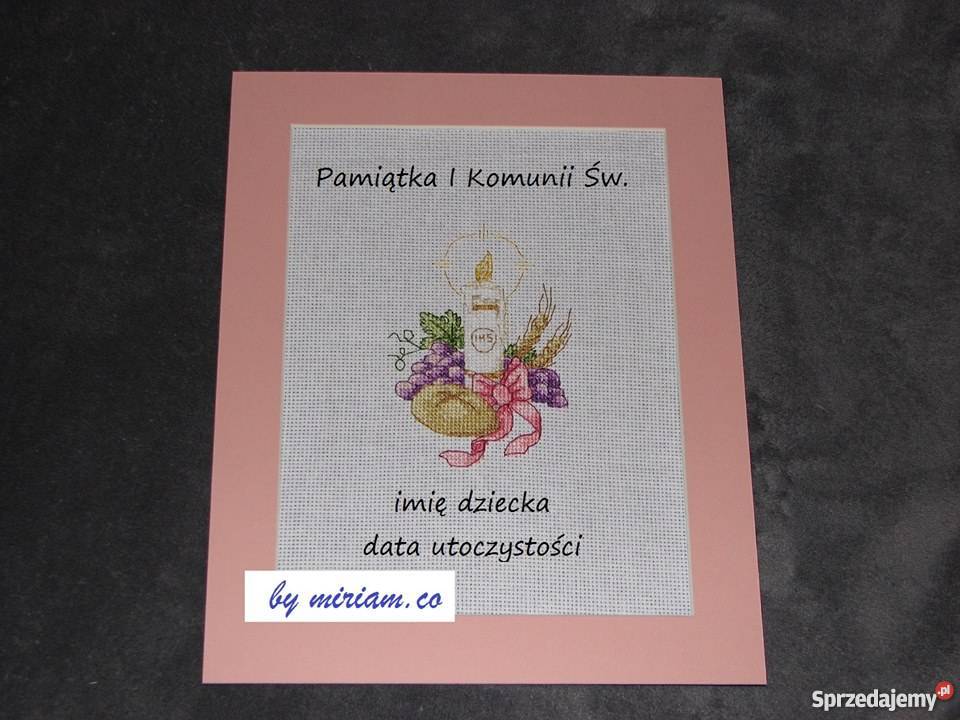 pamiatka komunii haft