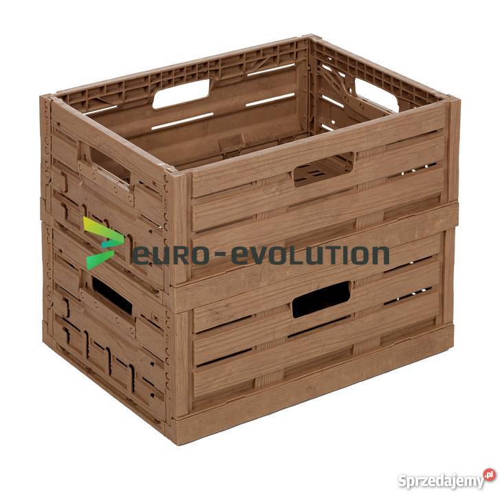 Skrzynka drewnopodobna składana plastikowa sprzedam