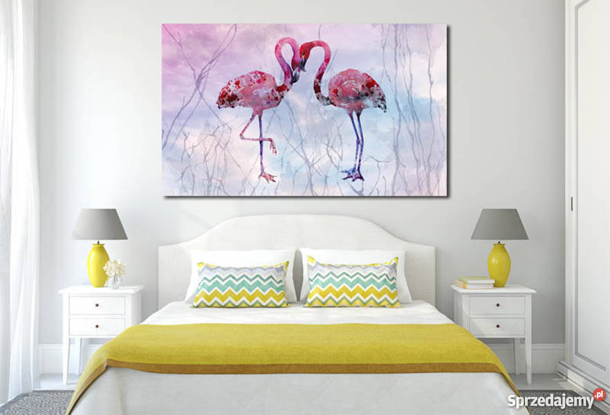 obraz xxl FLAMING 9 120x70 na płótnie flamingi Żerków