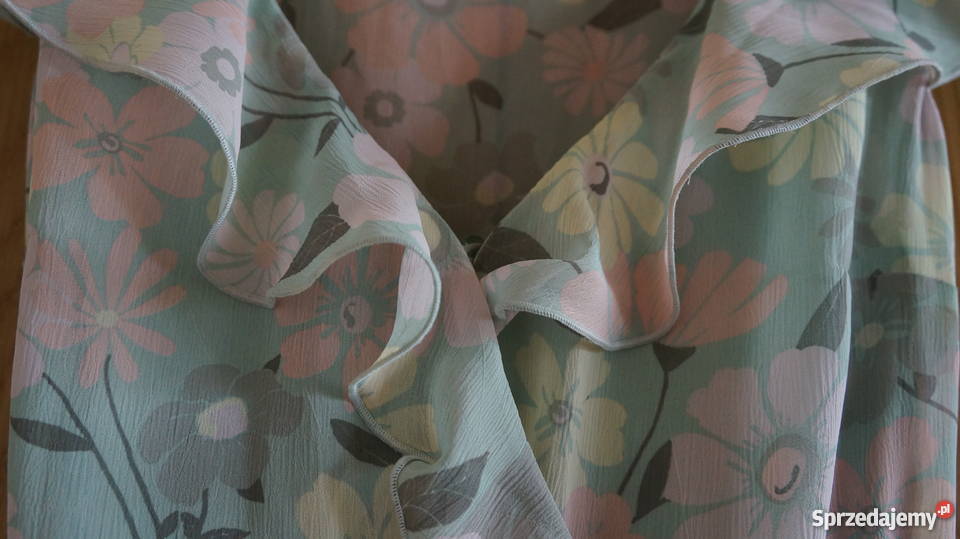 HM miętowa pastelowa mgiełka floral XS Gdańsk