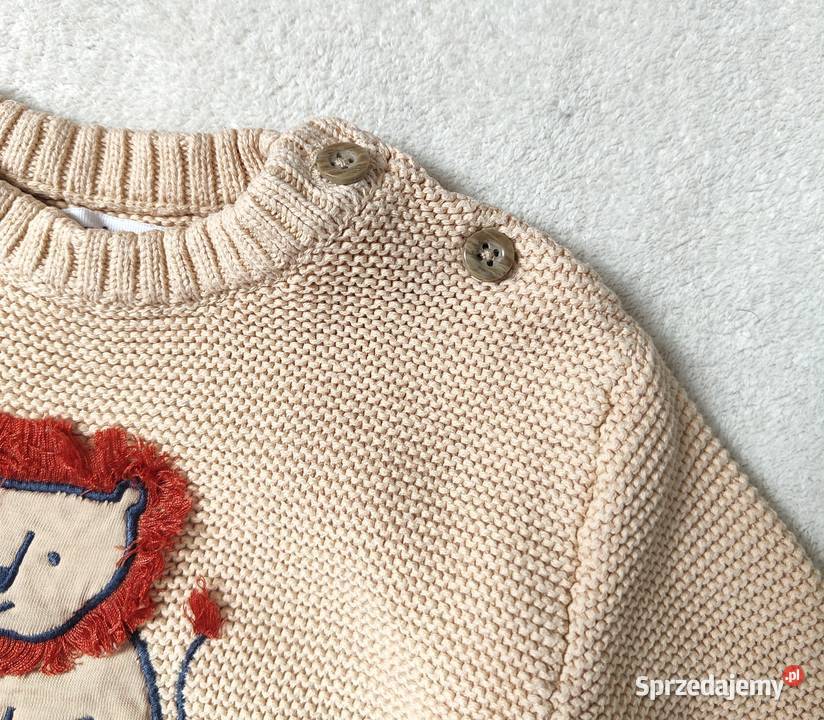Sweter niemowlęcy Sinsay 68 pomarańczowy lew Swetry Szczecin